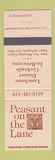 Matchbook Cover - Peasant on the Lane Restaurant Upper Arlington OH