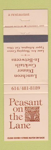 Matchbook Cover - Peasant on the Lane Restaurant Upper Arlington OH