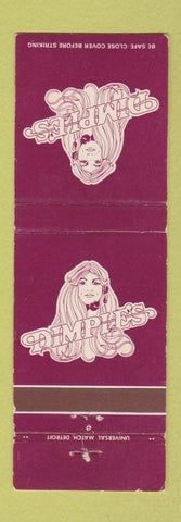 Matchbook Cover - Dimple's Dearborn Heights MI girlie WEAR