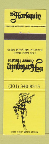 Matchbook Cover - Harlequin Dinner Theatre Rockville MD WEAR