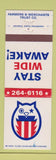 Matchbook Cover - Farmers MERchants Trust 1976 owl Chambersburg PA
