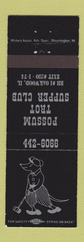 Matchbook Cover - Possom Trot Supper Club Oakwood IL