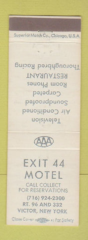 Matchbook Cover - Exit 44 Motel Victor NY