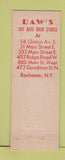 Matchbook Cover - Daw's Drug Store Rochester NY