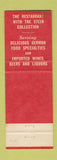 Matchbook Cover - Fort Restaurant Student Prince Springfield MA WEAR