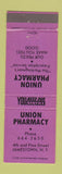 Matchbook Cover - Union Drug Jamestown NY