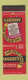 Matchbook Cover - Angert's Cut Rate Drug Brooklyn NY MISCUT