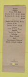 Matchbook Cover - Hotel Times Square American Restaurant New York City