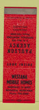 Matchbook Cover - Westana Mobile Homes Missoula MT Paulson Insurance RED