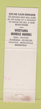 Matchbook Cover - Westana Mobile Homes Missoula MT Paulson Insurance RED