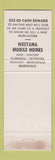 Matchbook Cover - Westana Mobile Homes Missoula MT Paulson Insurance TEAL