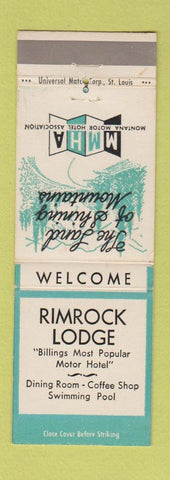 Matchbook Cover - Rimrock Lodge Billings MT