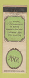 Matchbook Cover - Round Hill Restaurant Huntington LI NY low phone # WORN