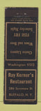 Matchbook Cover - Ray Kearner's Restaurant Buffalo NY