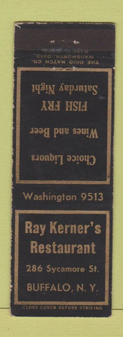 Matchbook Cover - Ray Kearner's Restaurant Buffalo NY