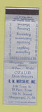 Matchbook Cover - Ozalid Distributors RM Metcalfe Albuquerque NM Photostat