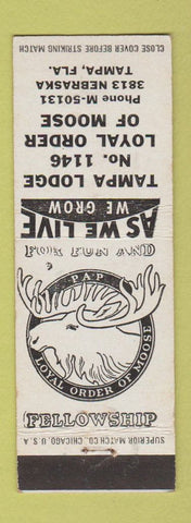 Matchbook Cover - Moose Lodge Tampa FL