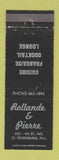 Matchbook Cover - Rollande & Pierre French Restaurant St Petersburg FL
