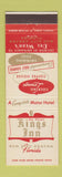 Matchbook Cover - Kings Inn Del Webb's Sun City Center FL