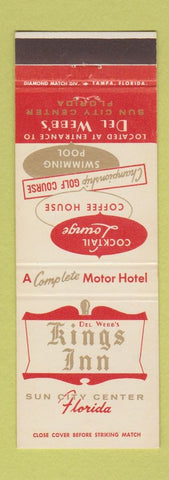 Matchbook Cover - Kings Inn Del Webb's Sun City Center FL