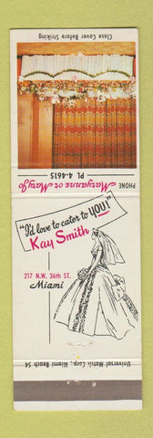 Matchbook Cover - Kay Smith Catering Miami FL girlie wedding