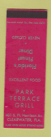 Matchbook Cover - Park Terrace Grill Clearwater FL CREASE SAMPLE
