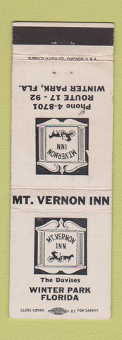 Matchbook Cover - Mount Vernon Inn Winter Park FL