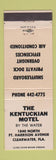 Matchbook Cover - Kentuckian Motel Clearwater FL shuffleboard WEAR