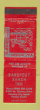 Matchbook Cover - Barefoot Beach Inn Panama City Beach FL RED