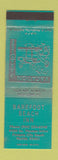 Matchbook Cover - Barefoot Beach Inn Panama City Beach FL TEAL