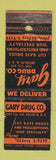 Matchbook Cover - Gary Drug Brooklyn NY