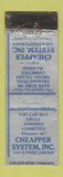 Matchbook Cover - Cheapper System Drugs Lincoln NE POOR PINHOLES