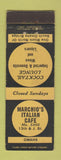 Matchbook Cover - Marchio's Italian Cafe Omaha NE