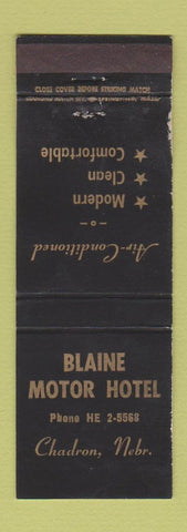 Matchbook Cover - Blaine Hotel Chadron NE #2