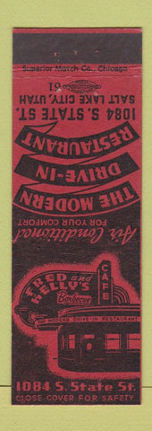 Matchbook Cover - Fred & Kelly's Cafe BBQ Salt Lake City UT