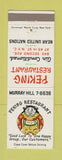 Matchbook Cover - Peking Restaurant Chinese New York City