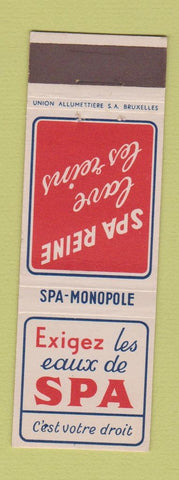 Matchbook Cover - Spa Sparkling Water Beverage