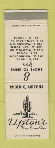 Matchbook Cover - Upton's Fine Candy Phoenix AZ WEAR
