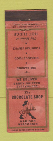 Matchbook Cover - The Chocolate Shop Madison WI WORN