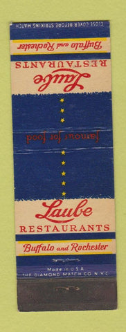 Matchbook Cover - Laube Restaurants Buffalo Rochester NY