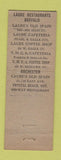 Matchbook Cover - Laube Restaurants Buffalo Rochester NY