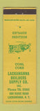 Matchbook Cover - Lackawanna Building Supply NY Coal Coke