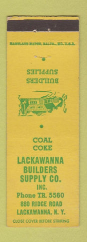 Matchbook Cover - Lackawanna Building Supply NY Coal Coke