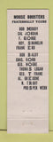 Matchbook Cover - Moose Lodge North Wildwood NJ