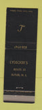 Matchbook Cover - Lydecker's Butler NJ