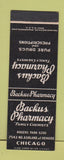 Matchbook Cover - Backus Drug Chicago IL SAMPLE