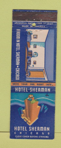 Matchbook Cover - Hotel Sherman Chicago IL