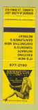 Matchbook Cover - Bermuda Tavern Strip Club Toronto ON girlie