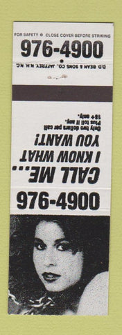 Matchbook Cover - Phone Sex girlie