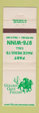 Matchbook Cover - Golden Gate Fields Horse Racing Tip Line